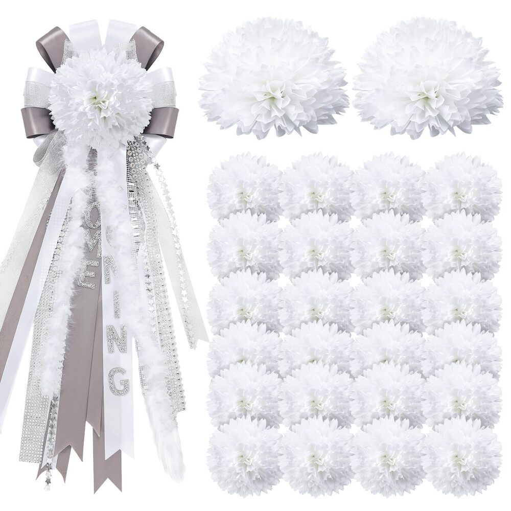 3781 24 Pcs Homecoming Mum Flower - 6.5 Inches Artificial Silk Mums